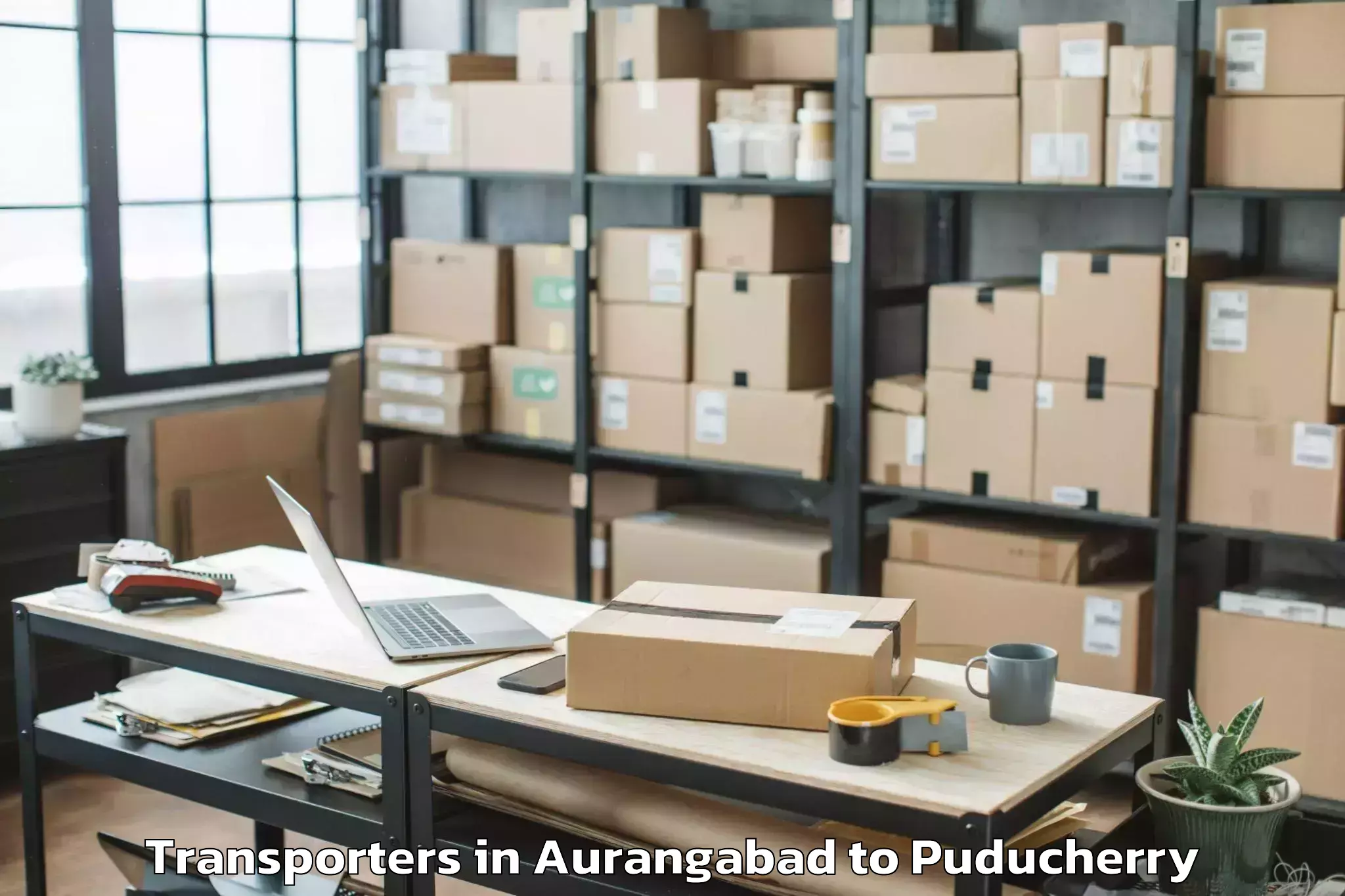 Book Aurangabad to Mahe Transporters Online